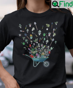 Gardening Shirt Wheelbarrow Gardening Tools Flying