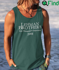 Lehman Brothers Tank Top Shirt Risk Management Department 2008