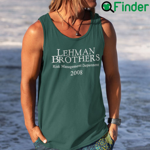 Lehman Brothers Tank Top Shirt Risk Management Department 2008