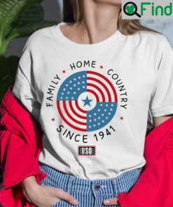 USO T Shirt Family Home Country Since 1941