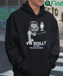 Vin Scully Hoodie Shirt 1927 2022 Forever The Voice Of the Dodgers