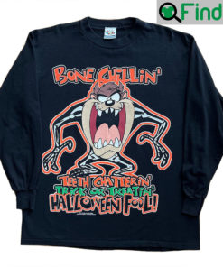 Vintage Taz Looney Tunes Halloween Bones Hoodie