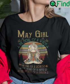 Vintage Yoga May Girl Shirt The Soul Of A Witch