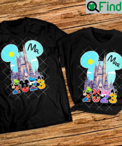 MR And MRS Disneyworld Couple Shirt 2023 Wedding Disney Honeymoon