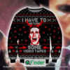 American Psycho I Have To Return Some Video Tapes Knitted Wool Sweater – LIMITED EDITION