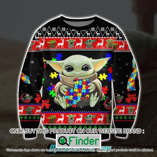 Baby Yoda With Puzzles Autism Rubik Christmas Ugly Sweater – LIMITED EDITION