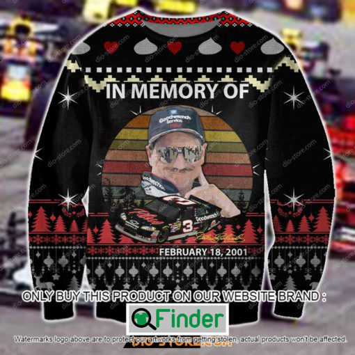 Dale Earnhardt In Memory of February 18 2001 Christmas Ugly Sweater – LIMITED EDITION