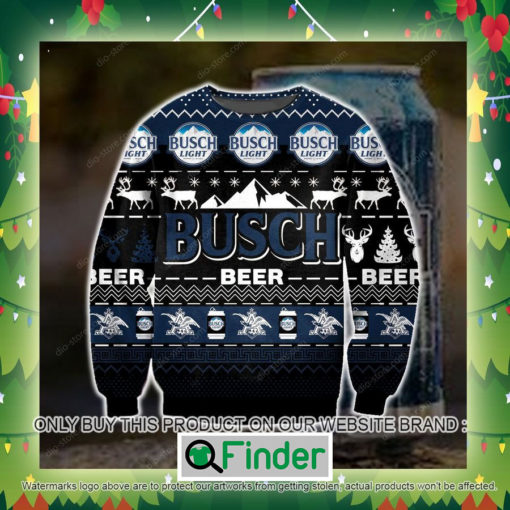 Dark Busch Beer Black Blue Knitted Wool Sweater Sweatshirt – LIMITED EDITION