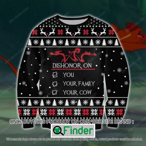 Dishonor On You Your Family Your Cow Knitted Wool Sweater – LIMITED EDITION