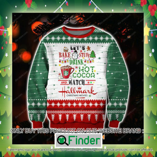 Drink Hot Cocoa And Watch Hallmark Christmas Movies Knitted Wool Sweater Sweatshirt – LIMITED EDITION