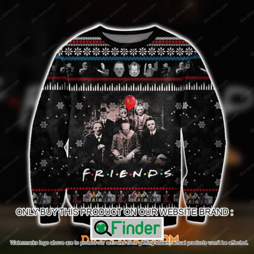 Friends Movie With Horror Characters Christmas Ugly Sweater – LIMITED EDITION