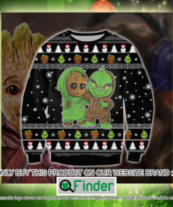 Groot And Grinch Funny Christmas Ugly Sweater Sweatshirt – LIMITED EDITION