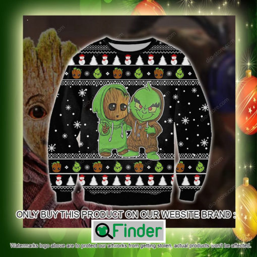 Groot And Grinch Funny Christmas Ugly Sweater Sweatshirt – LIMITED EDITION