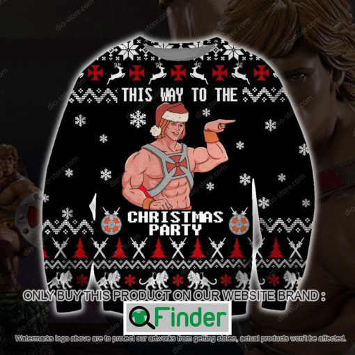 He Man This Way To The Christmas Party Knitted Wool Sweater – LIMITED EDITION