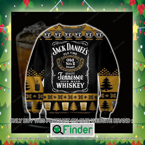 Jack DanielS Tennessee Whiskey Black Yellow Knitted Wool Sweater Sweatshirt – LIMITED EDITION