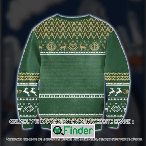 Jagermeiste Logo Green Knitted Wool Sweater Sweatshirt – LIMITED EDITION