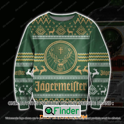 Jagermeiste Logo Green Knitted Wool Sweater – LIMITED EDITION