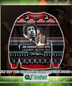 Jimi Hendrix 1952 1970 Legends Never Die Christmas Ugly Sweater Sweatshirt – LIMITED EDITION