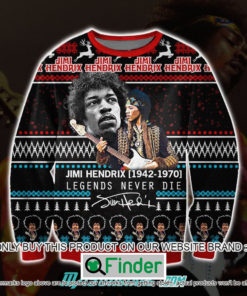 Jimi Hendrix 1952 1970 Legends Never Die Christmas Ugly Sweater – LIMITED EDITION