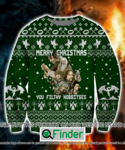 Lord Of The Rings Merry Christmas You Filthy Hobbitses Knitted Wool Sweater – LIMITED EDITION