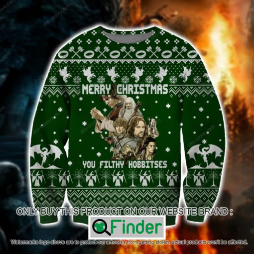 Lord Of The Rings Merry Christmas You Filthy Hobbitses Knitted Wool Sweater – LIMITED EDITION