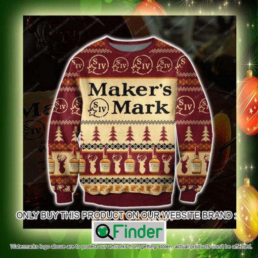 Makers Mark Whiskey Christmas Ugly Sweater Sweatshirt – LIMITED EDITION