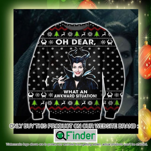 Maleficent Oh Dear What An Awkward Situation Christmas Ugly Sweater Sweatshirt – LIMITED EDITION