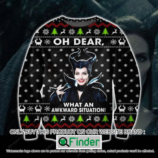 Maleficent Oh Dear What An Awkward Situation Christmas Ugly Sweater – LIMITED EDITION