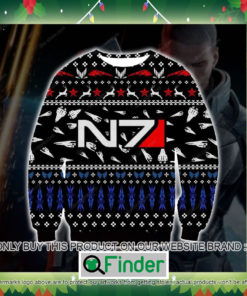 Mass Effect N7 Black Knitted Wool Sweater Sweatshirt – LIMITED EDITION