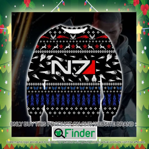 Mass Effect N7 Black Knitted Wool Sweater Sweatshirt – LIMITED EDITION