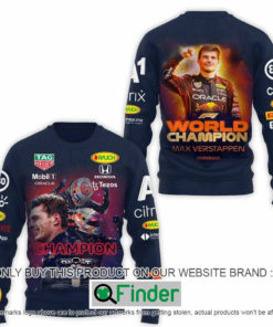 Max Verstappen 2022 Formula One World Champion Navy Sweatshirt – LIMITED EDITION