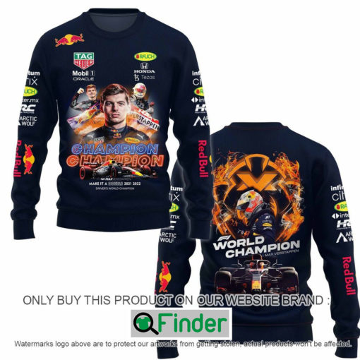 Max Verstappen Formula One World Champion 2022 Navy Sweatshirt – LIMITED EDITION