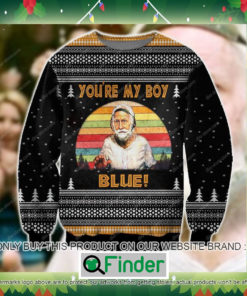 Old School Patrick Cranshaw YouRe My Boy Blue Knitted Wool Sweater Sweatshirt – LIMITED EDITION