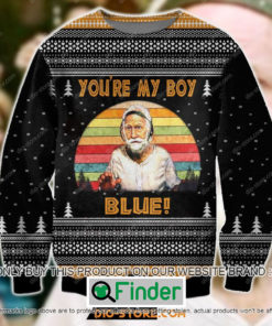 Old School Patrick Cranshaw YouRe My Boy Blue Knitted Wool Sweater – LIMITED EDITION