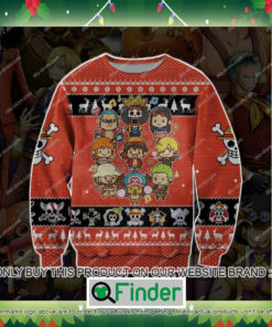 One Piece Characters Chibi Red Knitted Wool Sweater Sweatshirt – LIMITED EDITION