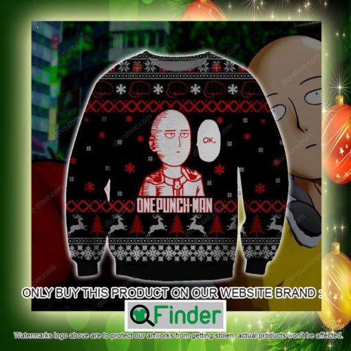 One Punch Man Ok Anime Christmas Ugly Sweater Sweatshirt – LIMITED EDITION