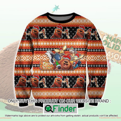 Open Season Cartoon Christmas Ugly Sweater – LIMITED EDITION