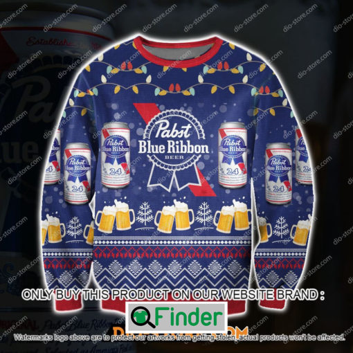 Pabst Blue Ribbon Beer Christmas Ugly Sweater – LIMITED EDITION