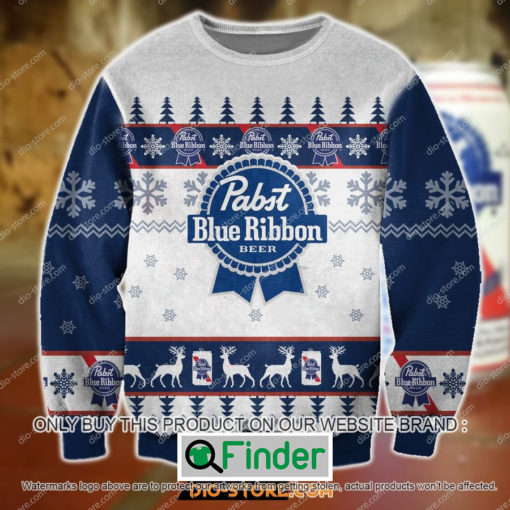 Past Blue Ribbon White Blue Knitted Wool Sweater – LIMITED EDITION