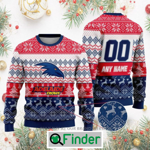 Personalized AFL Adelaide Crows Christmas Sweatshirt Sweater LIMITED EDITION