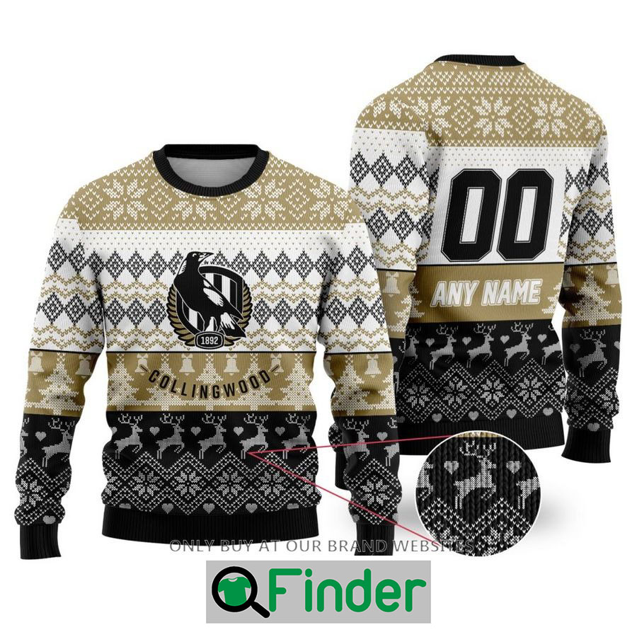 Personalized AFL Collingwood Football Club Christmas Sweater ...