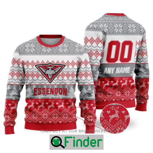 Personalized AFL Essendon Football Club Christmas Sweater Sweatshirt LIMITED EDITION