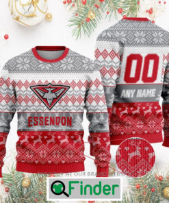 Personalized AFL Essendon Football Club Christmas Sweatshirt Sweater LIMITED EDITION