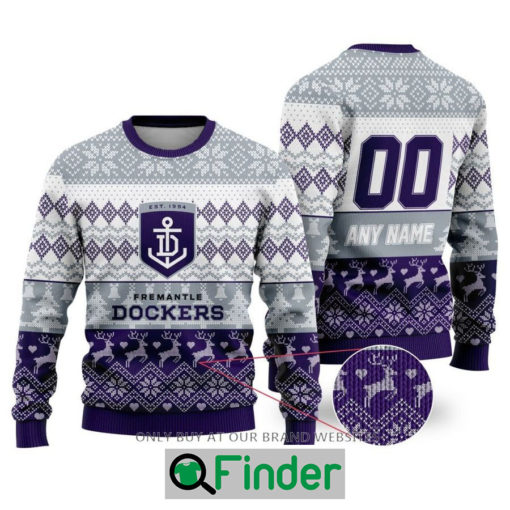 Personalized AFL Fremantle Dockers Christmas Sweater Sweatshirt LIMITED EDITION