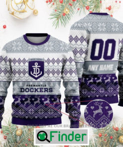 Personalized AFL Fremantle Dockers Christmas Sweatshirt Sweater LIMITED EDITION