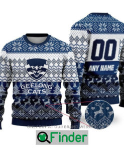 Personalized AFL Geelong Cats Christmas Sweater Sweatshirt LIMITED EDITION