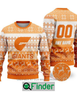 Personalized AFL Greater Western Sydney Giants Christmas Sweater Sweatshirt LIMITED EDITION