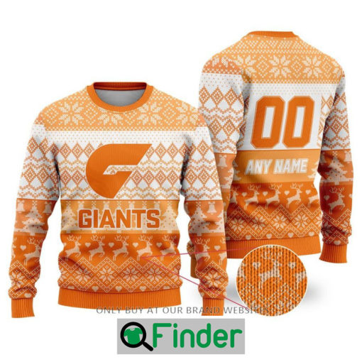 Personalized AFL Greater Western Sydney Giants Christmas Sweater Sweatshirt LIMITED EDITION