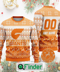 Personalized AFL Greater Western Sydney Giants Christmas Sweatshirt Sweater LIMITED EDITION