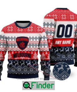 Personalized AFL Melbourne Football Club Christmas Sweater Sweatshirt LIMITED EDITION